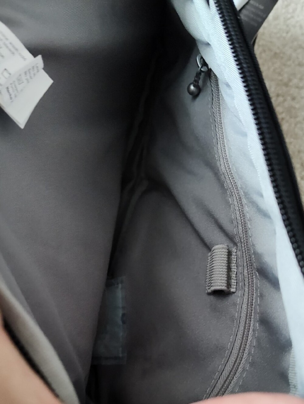 Baggallini Black Sling Pack with Diagonal Zip Pocket - Picture 4 of 5